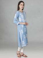 Load image into Gallery viewer, Seva Chikan Hand Embroidered Modal Cotton Lucknowi Chikankari Kurta