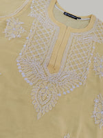 Load image into Gallery viewer, Seva Chikan Hand Embroidered Terivoil Cotton Lucknowi Chikan Kurti