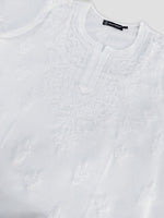 Load image into Gallery viewer, Seva Chikan Hand Embroidered Georgette Lucknowi Chikankari Top With Slip