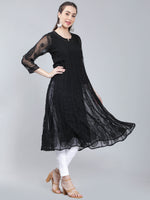 Load image into Gallery viewer, Seva Chikan Hand Embroidered Georgette Lucknowi Chikankari Anarkali