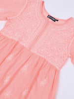 Load image into Gallery viewer, Seva Chikan Hand Embroidered Terivoil Cotton Lucknowi Chikan Top