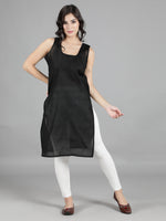 Load image into Gallery viewer, Seva Chikan Hand Embroidered  Georgette Lucknowi Chikankari kurta with Slip