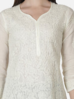 Load image into Gallery viewer, Seva Chikan Hand Embroidered Cotton Lucknowi Chikankari Kurta