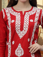 Load image into Gallery viewer, Seva Chikan Hand Embroidered Cotton Lucknowi Chikankari Kurta