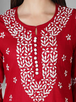 Load image into Gallery viewer, Seva Chikan Hand Embroidered Cotton Lucknowi Chikankari Kurta