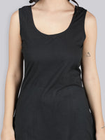 Load image into Gallery viewer, Seva Chikan Cotton Long Slips Combo of Black (Pack of 2)