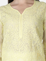 Load image into Gallery viewer, Seva Chikan Hand Embroidered Cotton Lucknowi Chikankari Kurta