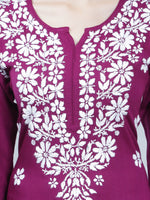Load image into Gallery viewer, Seva Chikan Hand Embroidered Rayon Lucknowi Chikankari Kurta