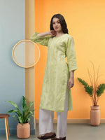Load image into Gallery viewer, Seva Chikan Hand Embroidered Terivoil Cotton Lucknowi Chikankari Kurta