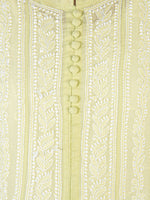 Load image into Gallery viewer, Seva Chikan Hand Embroidered Light Green Cotton Lucknowi Chikankari Anarkali-SCL1324