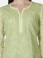 Load image into Gallery viewer, Seva Chikan Hand Embroidered Cotton Lucknowi Chikan Kurta