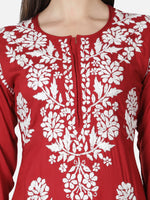 Load image into Gallery viewer, Seva Chikan Hand Embroidered Modal Cotton Lucknowi Chikankari Kurta