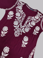 Load image into Gallery viewer, Seva Chikan Hand Embroidered Modal Cotton Lucknowi Chikankari Kurta