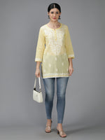 Load image into Gallery viewer, Seva Chikan Hand Embroidered Cotton Lucknowi Chikan Top