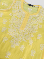 Load image into Gallery viewer, Seva Chikan Hand Embroidered Georgette Lucknowi Chikankari Kurta With Inner