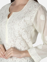 Load image into Gallery viewer, Seva Chikan Hand Embroidered Cotton Lucknowi Chikan Kurta