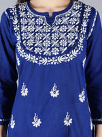 Load image into Gallery viewer, Seva Chikan Hand Embroidered Cotton Lucknowi Chikan Kurti
