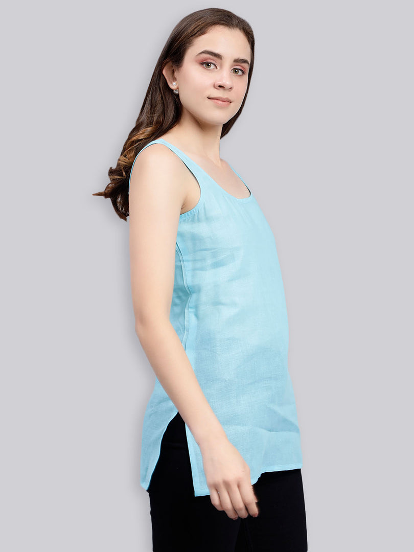 Seva Chikan Cotton Short Slips Combo of Black (Pack of 2)