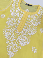 Load image into Gallery viewer, Seva Chikan Hand Embroidered Georgette Lucknowi Chikankari Kurta With Slip