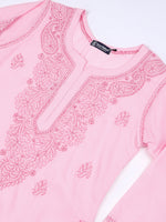Load image into Gallery viewer, Seva Chikan Hand Embroidered Cotton Lucknowi Chikankari Kurta Set