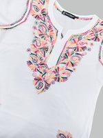 Load image into Gallery viewer, Seva Chikan Hand Embroidered Cotton Lucknowi Chikan Short Top