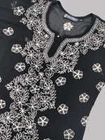 Load image into Gallery viewer, Seva Chikan Hand Embroidered Georgette Lucknowi Chikan Top With Slip
