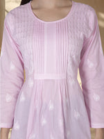 Load image into Gallery viewer, Seva Chikan Hand Embroidered Cotton Lucknowi Chikan Short Top