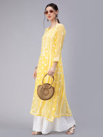 Load image into Gallery viewer, Seva Chikan Hand Embroidered Georgette Lucknowi Chikankari Anarkali Kurta
