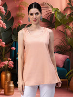 Load image into Gallery viewer, Seva Chikan Hand Embroidered Georgette Lucknowi Chikankari Top With Slip