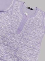Load image into Gallery viewer, Seva Chikan Hand Embroidered Terivoil Cotton Lucknowi Chikankari Kurta