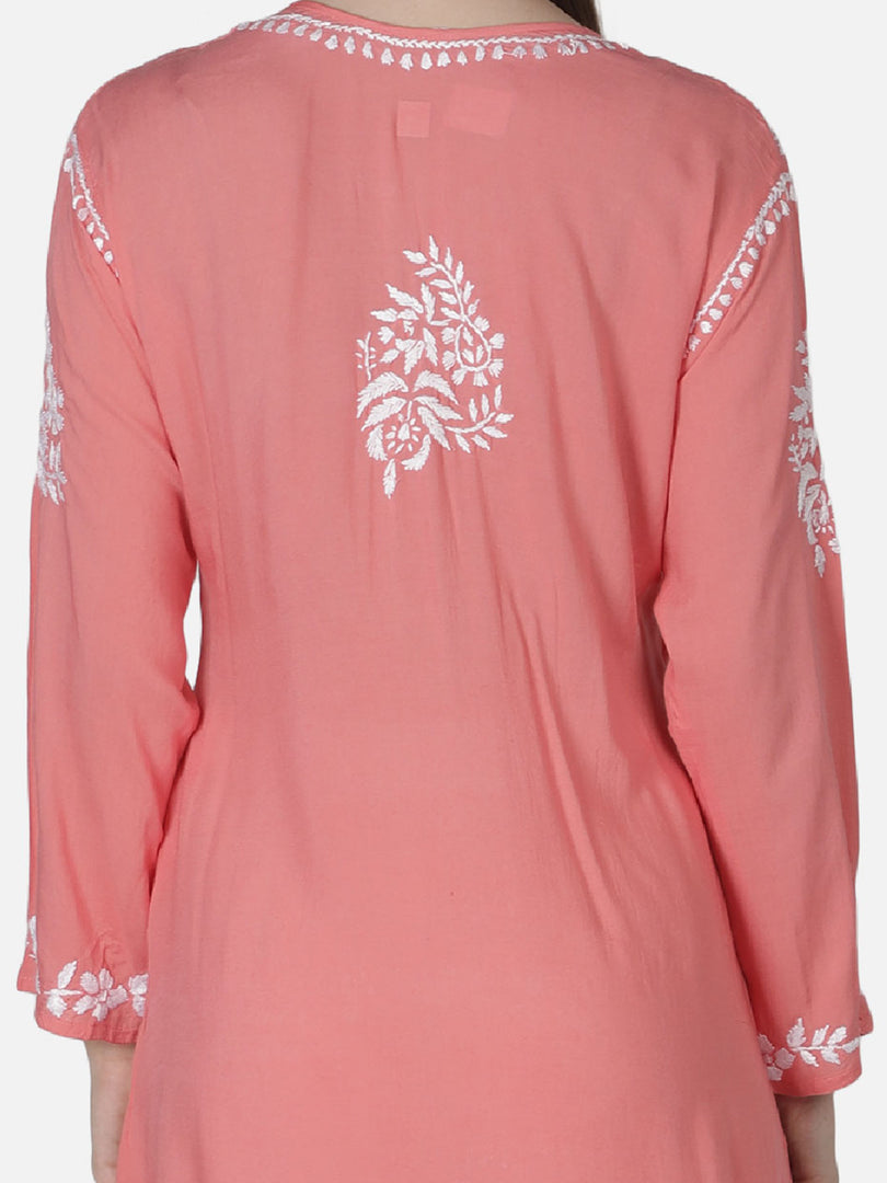 Seva Chikan Hand Embroidered Modal Cotton Lucknowi Chikankari Kurta