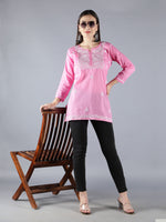 Load image into Gallery viewer, Seva Chikan Hand Embroidered Cotton Lucknowi Chikan Top