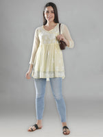 Load image into Gallery viewer, Seva Chikan Hand Embroidered Georgette Lucknowi Chikan Top