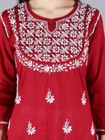 Load image into Gallery viewer, Seva Chikan Hand Embroidered Cotton Lucknowi Chikan Kurti