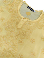 Load image into Gallery viewer, Seva Chikan Hand Embroidered Georgette Lucknowi Chikankari Top With Slip