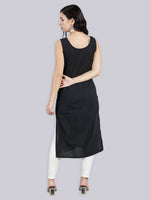 Load image into Gallery viewer, Seva Chikan Cotton Long Slips Combo of Black (Pack of 2)