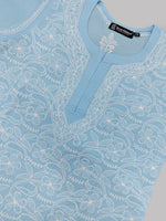 Load image into Gallery viewer, Seva Chikan Hand Embroidered Terivoil Cotton Lucknowi Chikan Top