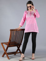 Load image into Gallery viewer, Seva Chikan Hand Embroidered Cotton Lucknowi Chikan Top