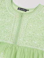 Load image into Gallery viewer, Seva Chikan Hand Embroidered Terivoil Cotton Lucknowi Chikan Top