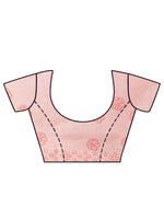 Load image into Gallery viewer, Seva Chikan Hand Embroidered Peach Cotton Lucknowi Saree-SCL6011