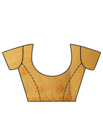 Load image into Gallery viewer, Seva Chikan Hand Embroidered Mustard Cotton Lucknowi Saree-SCL6012
