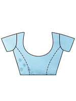 Load image into Gallery viewer, Seva Chikan Hand Embroidered Blue Cotton Lucknowi Saree-SCL6014