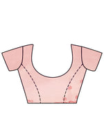 Load image into Gallery viewer, Seva Chikan Hand Embroidered Peach Cotton Lucknowi Saree-SCL6005