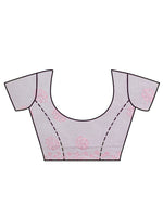 Load image into Gallery viewer, Seva Chikan Hand Embroidered Pink Cotton Lucknowi Saree-SCL6009