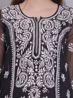 Load image into Gallery viewer, Seva Chikan Hand Embroidered Georgette Lucknowi Chikankari Kurta With Slip