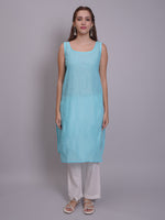 Load image into Gallery viewer, Seva Chikan Hand Embroidered Georgette Lucknowi Chikankari Kurta With Slip