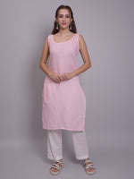 Load image into Gallery viewer, Seva Chikan Hand Embroidered Georgette Lucknowi Chikankari Kurta With Slip
