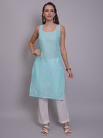 Load image into Gallery viewer, Seva Chikan Hand Embroidered Georgette Lucknowi Chikankari Kurta With Slip