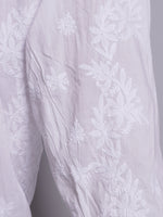 Load image into Gallery viewer, Seva Chikan Hand Embroidered White Cotton Lucknawi Chikankari Pant-SCL11036