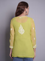 Load image into Gallery viewer, Seva Chikan Hand Embroidered Rayon Lucknowi Chikankari Top